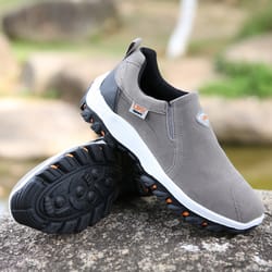 outdoor walking shoes loafers, new casual shoes men sneakers, autumn slip on suede leather male footwear