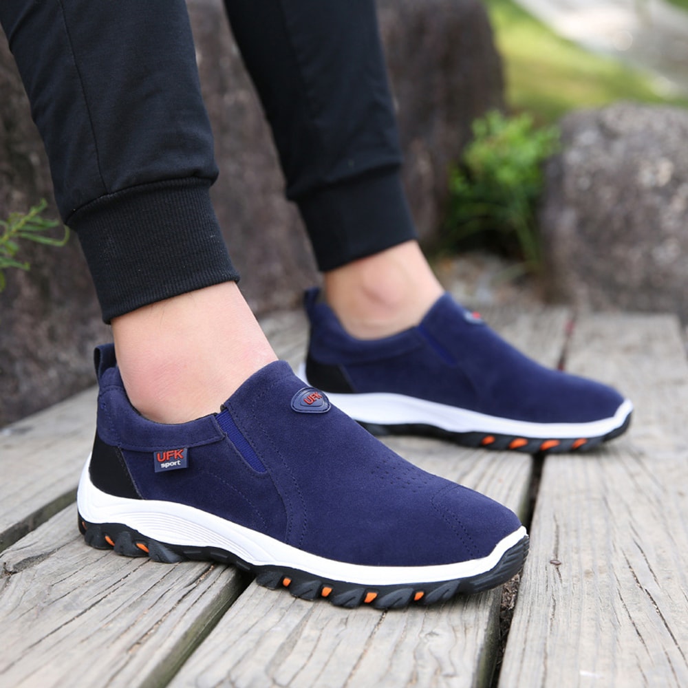Outdoor Walking Shoes Loafers New Casual Shoes Men Sneakers Autumn Slip On Suede Leather Male Footw 4