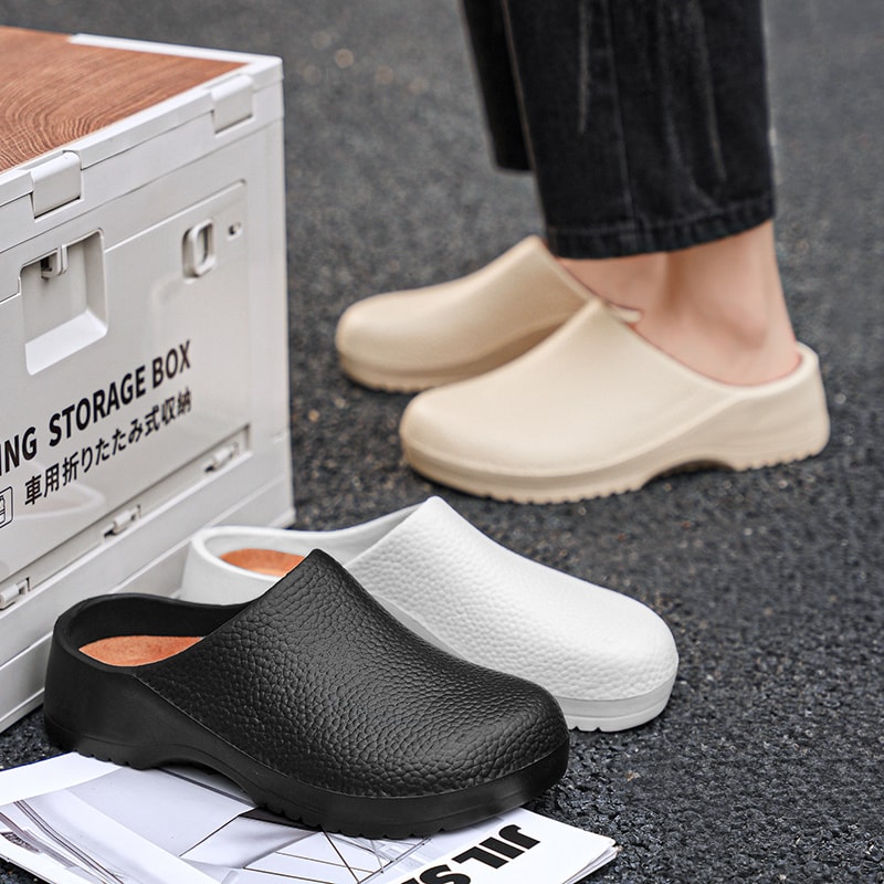 Waterproof Men Sandals AntiSlip Garden Clogs Comfortable Chef Shoes Outdoor Fishing Slippers For Wo 3