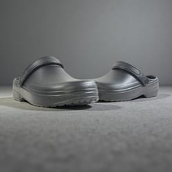 adjustable ankle strap slip-on water-friendly shoes for men, air cushion black clogs, orthopedic comfort walking sandals