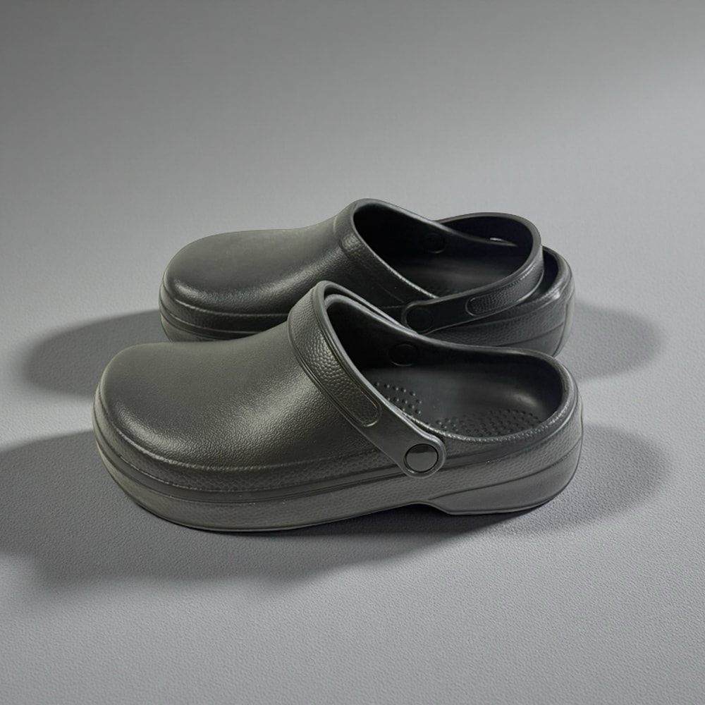 Adjustable Ankle Strap SlipOn WaterFriendly Shoes For Men Air Cushion Black Clogs Orthopedic Comfor 1