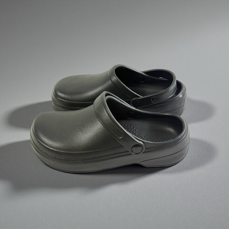 Adjustable Ankle Strap SlipOn WaterFriendly Shoes For Men Air Cushion Black Clogs Orthopedic Comfor 1