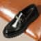 Men's Penny Loafers, Slip-On Business Shoes, Fashion Classic Thick Sole with Metal Buckle