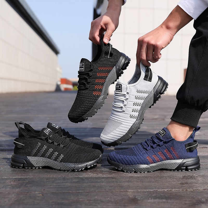 Breathable Running Shoes Men Casual Sneakers Soft Soled Slipon Trainers 2