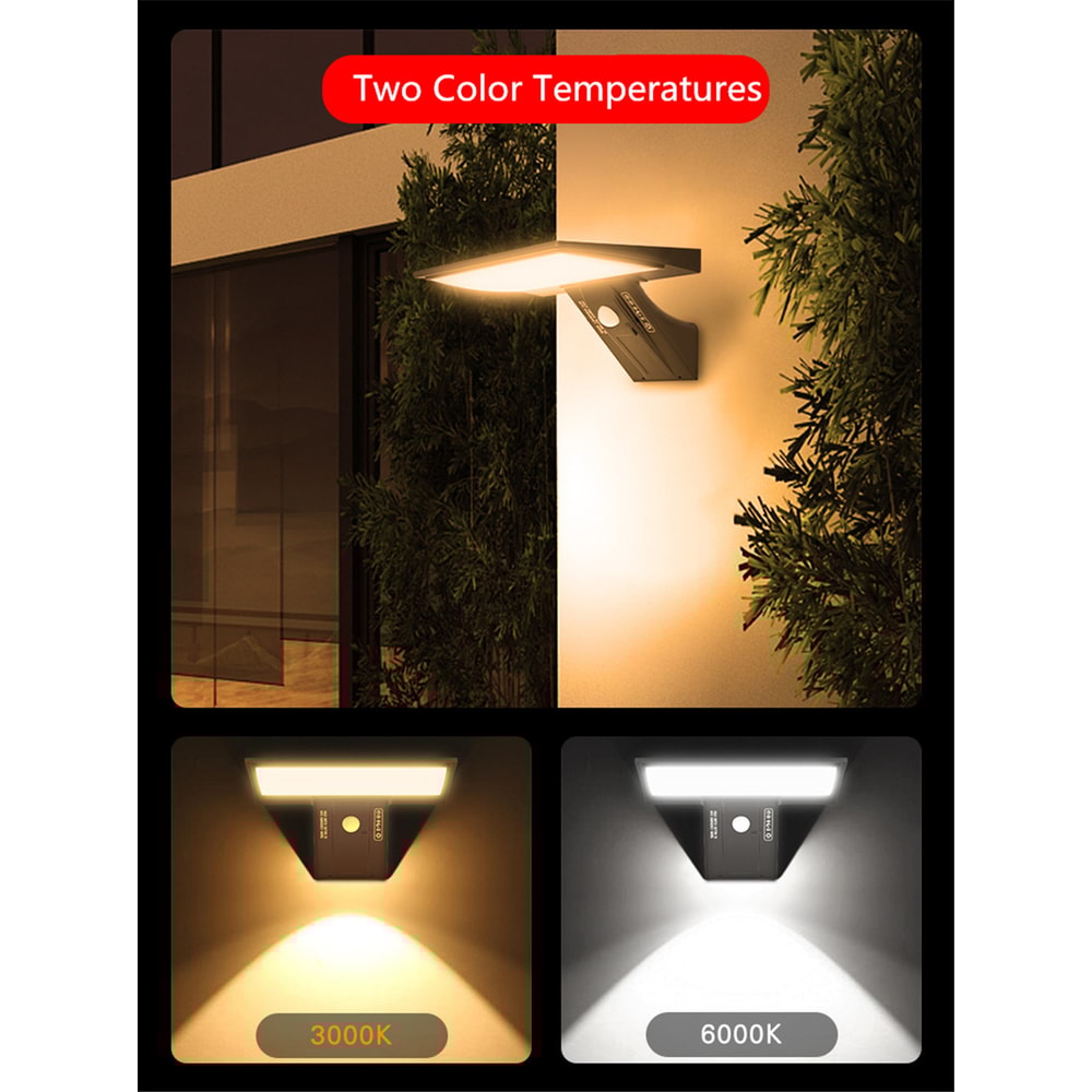 Solar Flood Lights With Motion Sensor Waterproof Wall Lights For Porch Yard Garden Security 4