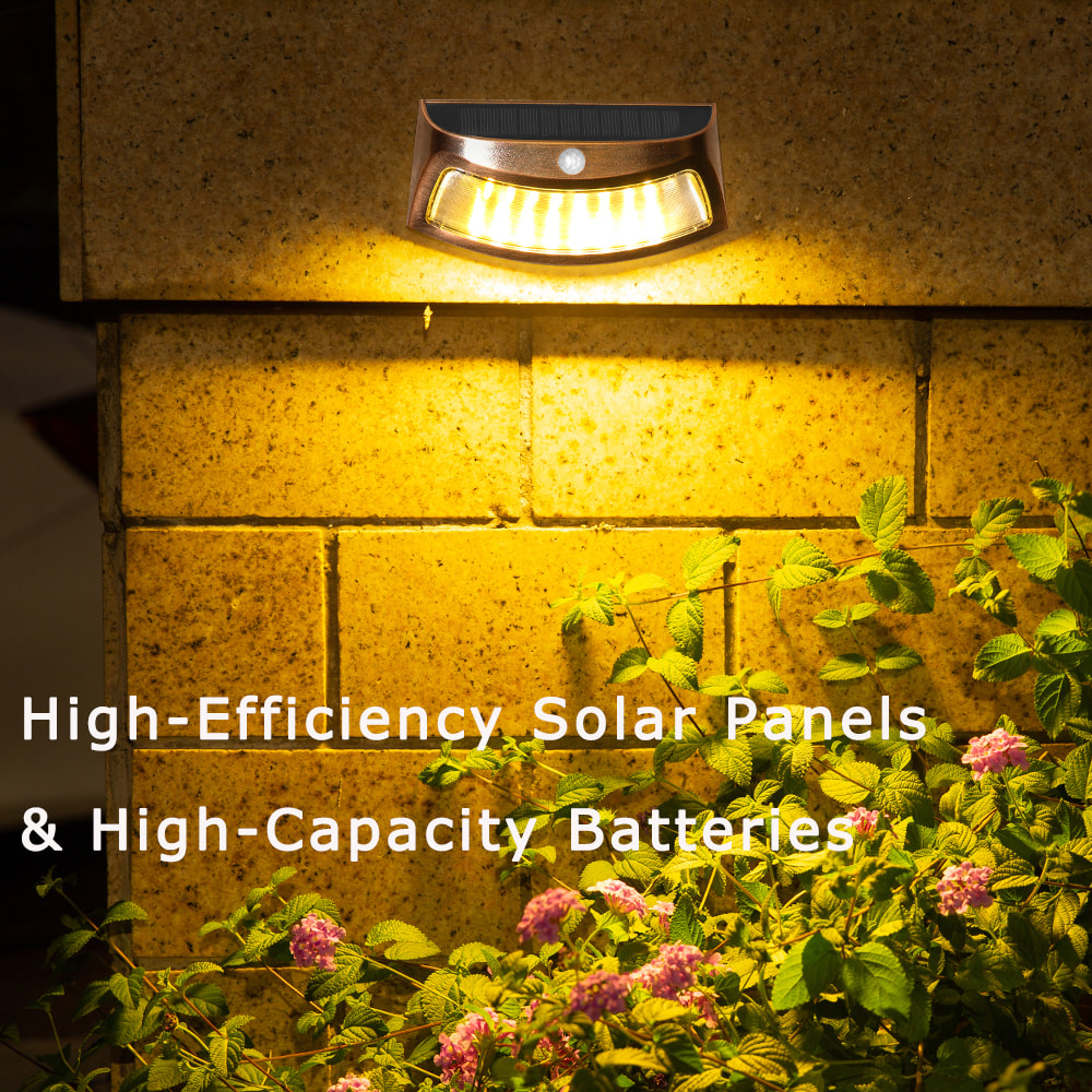 Waterproof Motion Sensor Solar LED Wall Lamp For Outdoor Garden Fence Porch Security Lighting 1