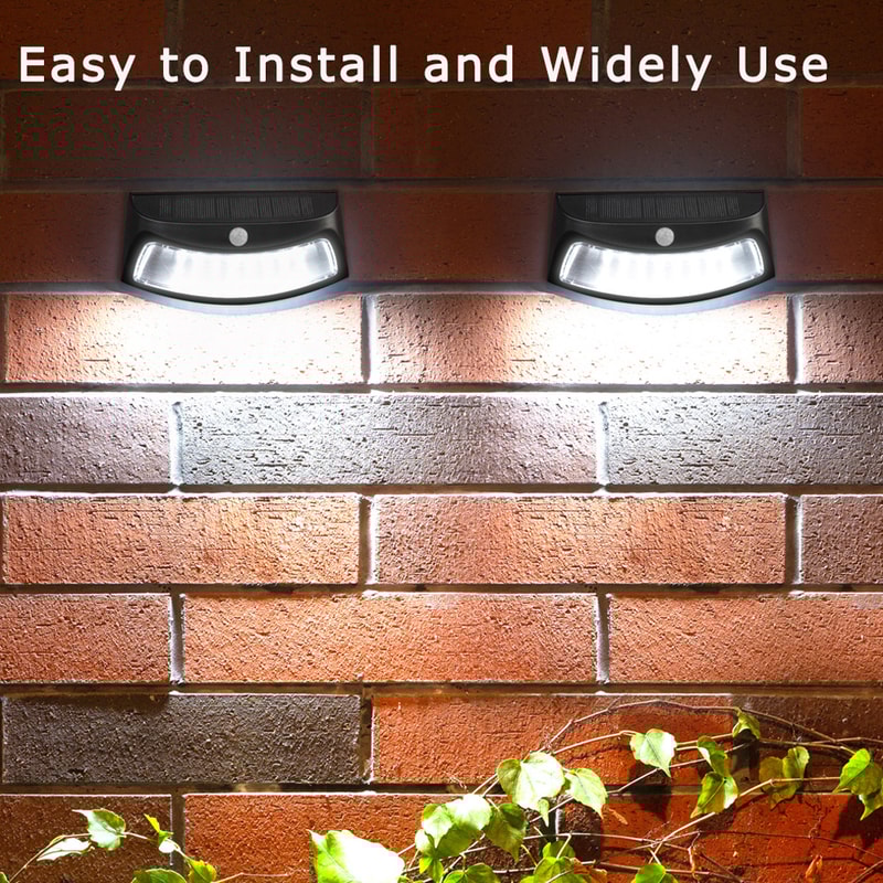 Waterproof Motion Sensor Solar LED Wall Lamp For Outdoor Garden Fence Porch Security Lighting 3