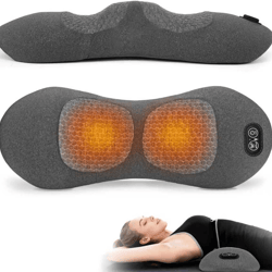 3-in-1 back massager for lower back & neck pain, heat, vibration, and traction therapy