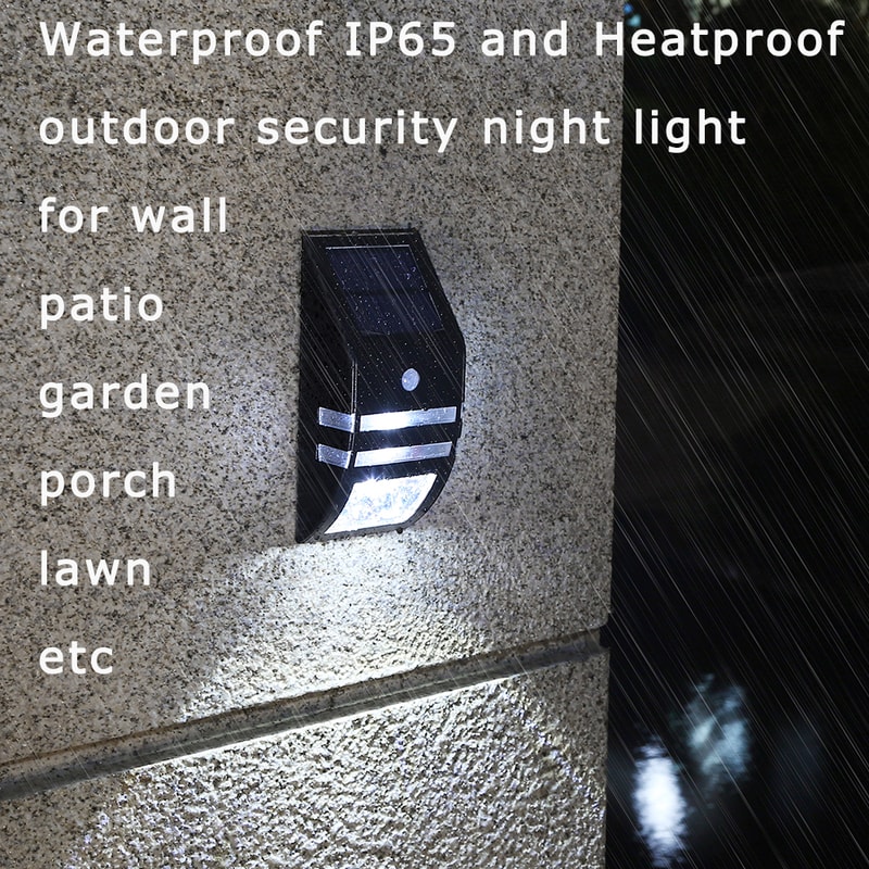 Outdoor LED Wall Lamp with PIR Motion Sensor, Waterproof IP65 Solar Power Lighting for Garden, Fence, and Patio