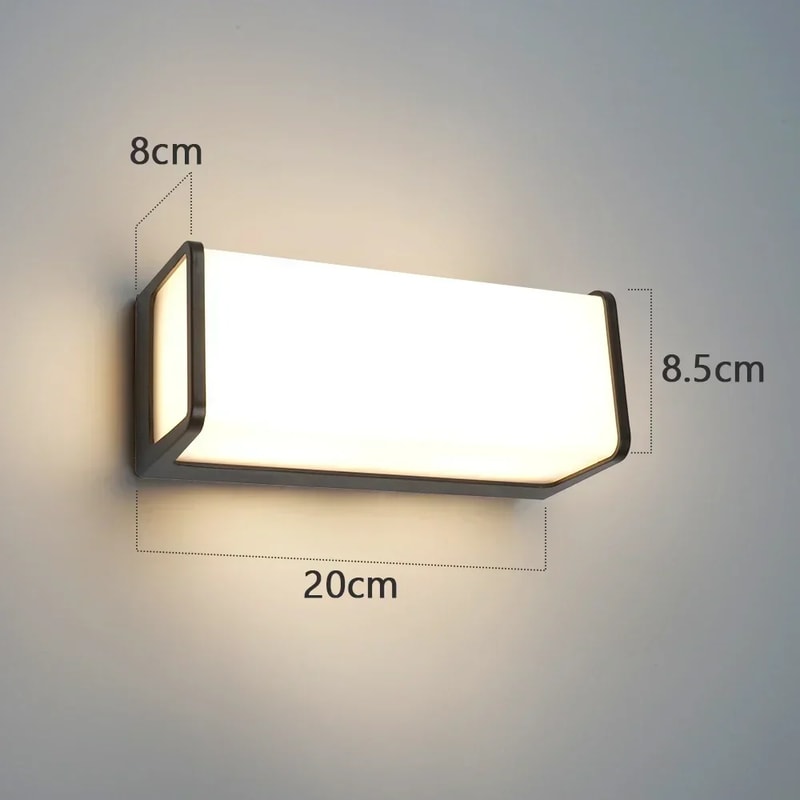 IP65 Waterproof Modern LED Outdoor Wall Light, Balcony, Garden, Porch Lamp