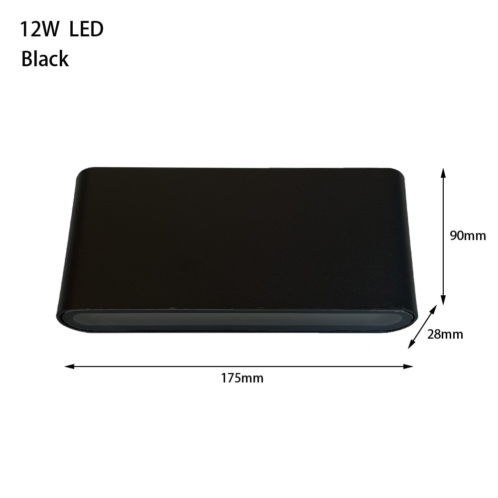 Aluminum Exterior Wall Lamp, LED Waterproof Sconce Light for Living Room, Bedroom, and Balcony Use