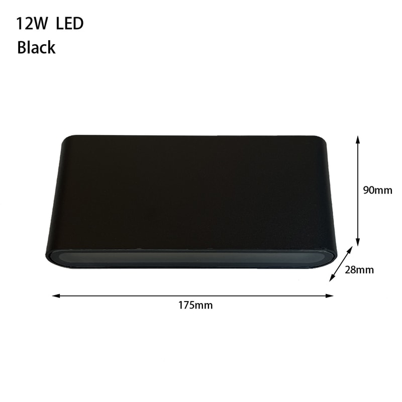 Aluminum Exterior Wall Lamp, LED Waterproof Sconce Light for Living Room, Bedroom, and Balcony Use