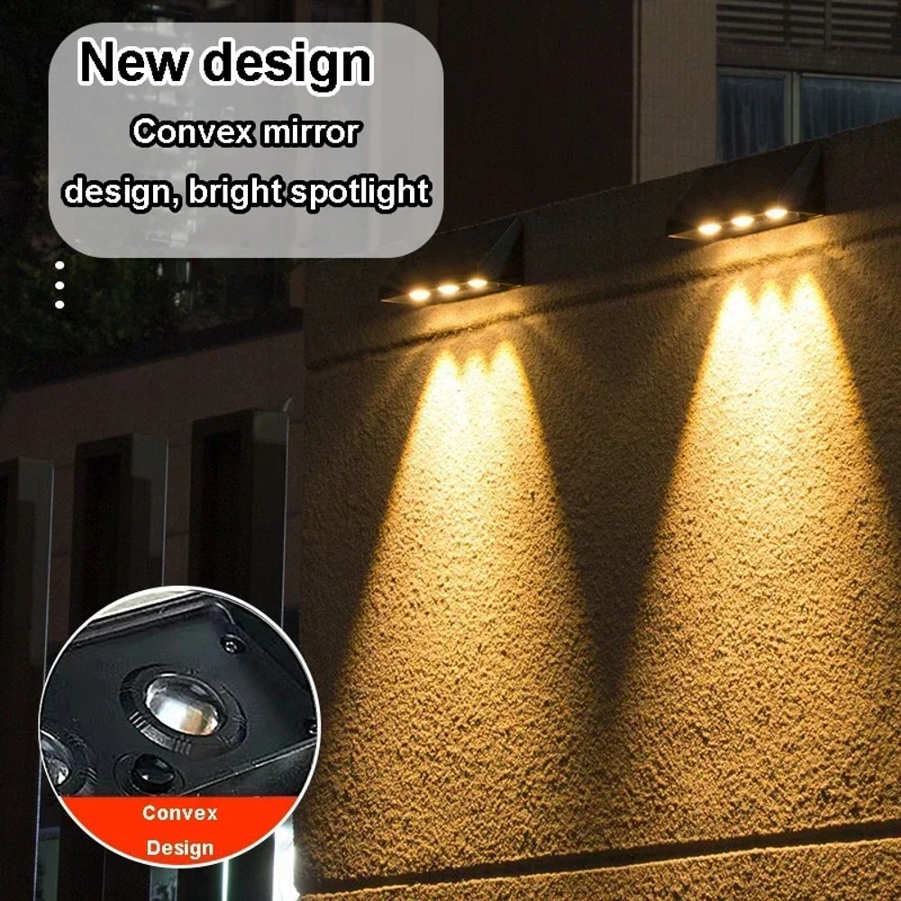 Waterproof Solar Wall Lamp Outdoor Garden Light For Mailbox Address House Number Facades 3