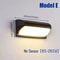 Retro LED Outdoor Wall Lamp with Motion Sensor for Living Room and Bedroom