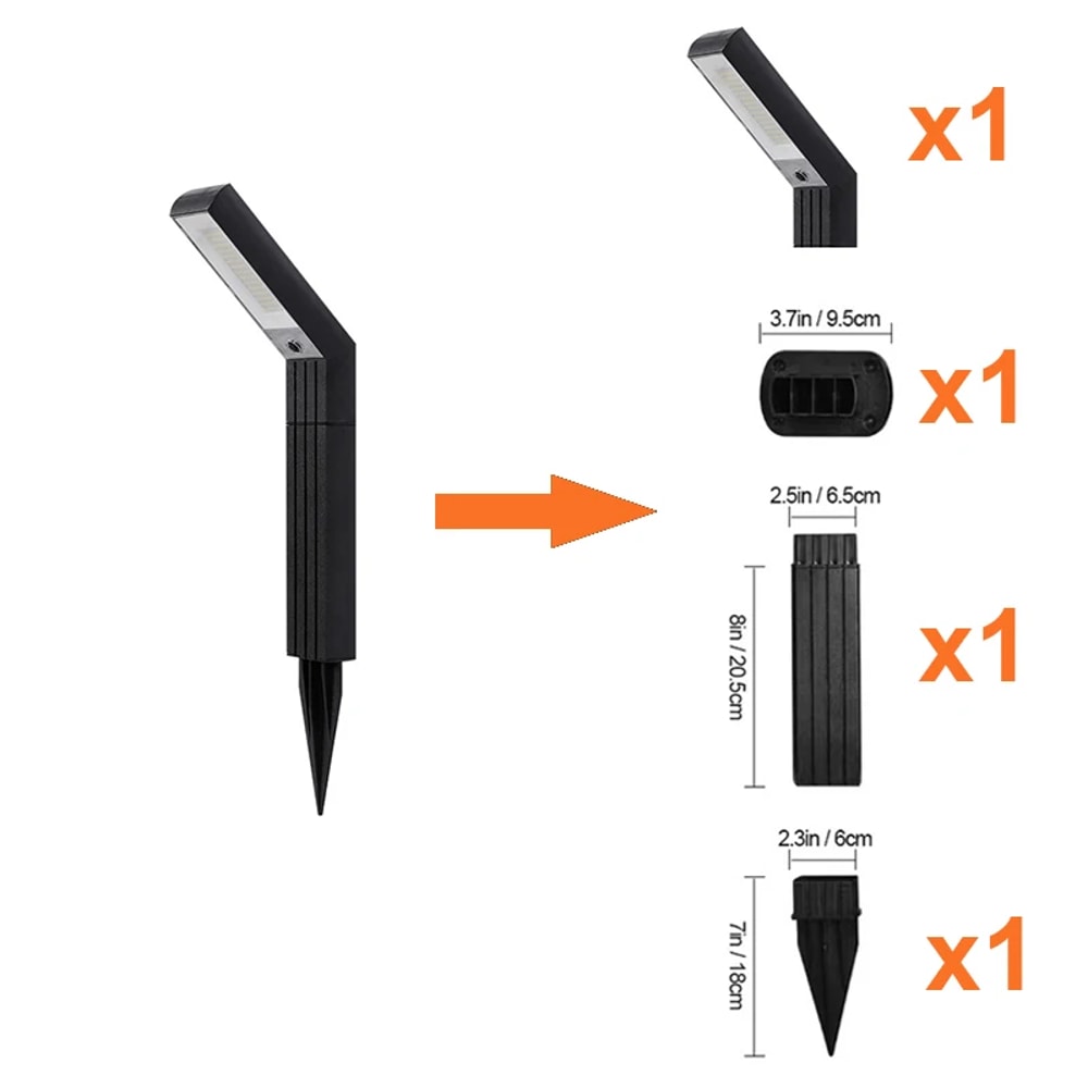 Waterproof Solar Powered Garden Lamp, Solar Pathway Lights Outdoor for Walkway, Driveway, Patio, Path