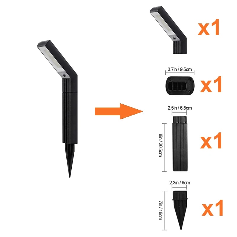 Waterproof Solar Powered Garden Lamp, Solar Pathway Lights Outdoor for Walkway, Driveway, Patio, Path