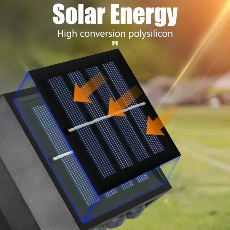 Easy Install Solar Wall Light Waterproof LED Safety Light For Outdoor Yard Garden And Street Decor 2