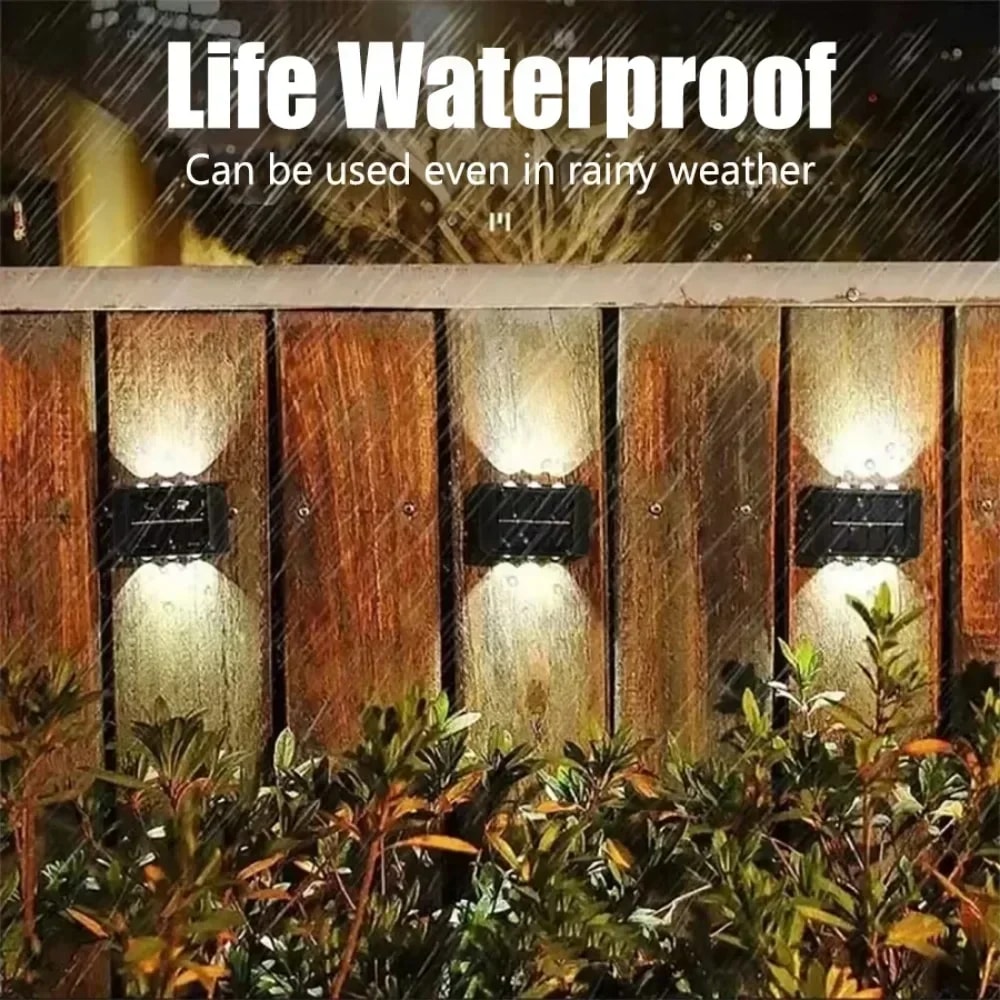 Easy Install Solar Wall Light Waterproof LED Safety Light For Outdoor Yard Garden And Street Decor 4