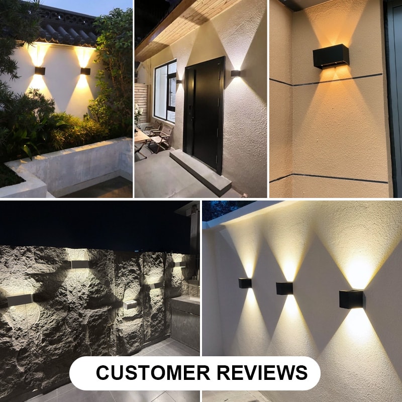 Aluminum LED Wall Lamp Outdoor Porch Garden Lights Waterproof Interior Wall Light 4