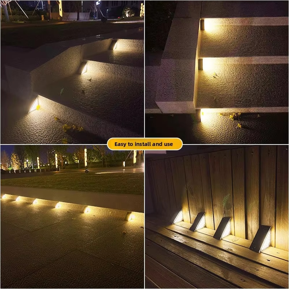 High Brightness Atmosphere Decoration Waterproof LED Step Lights AntiTheft Solar Lights 1