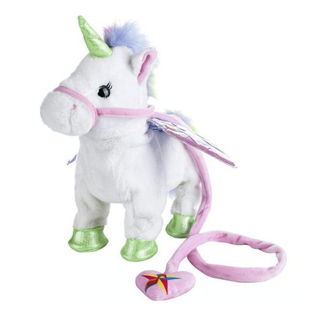 musical walking unicorn toy for indoor play
