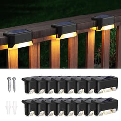led outdoor solar deck lamp for steps, patios, fences, yards, and paths