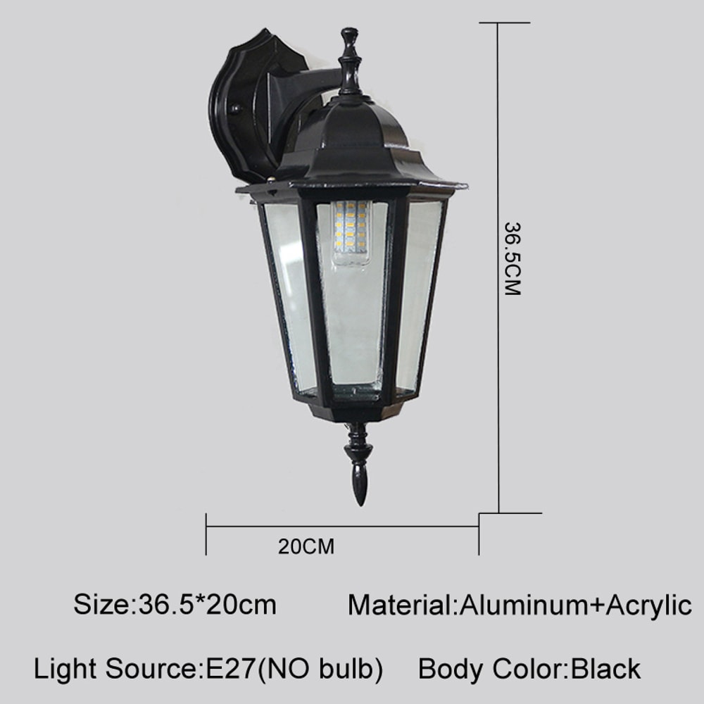Retro Outdoor Waterproof Lighting Europe Style Wall Lamp For Courtyard Aisel Stairs Residential Bal 8