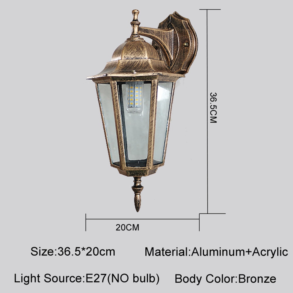 Retro Outdoor Waterproof Lighting Europe Style Wall Lamp For Courtyard Aisel Stairs Residential Bal 7
