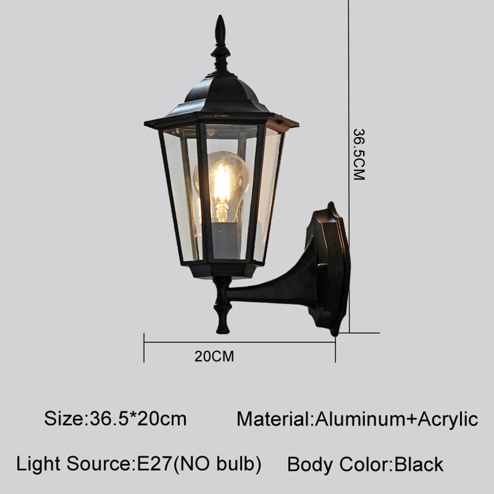 Retro Outdoor Waterproof Lighting Europe Style Wall Lamp For Courtyard Aisel Stairs Residential Bal 9