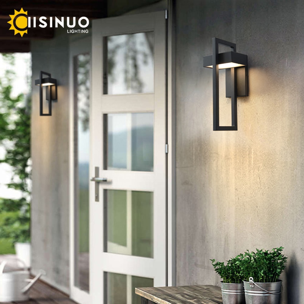 Retro Vintage Waterproof Outdoor LED Wall Light Black Sconce For Garden Porch Street 5