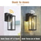 Outdoor Porch Light with Outlet, Dusk to Dawn Wall Mount Exterior Lighting for House, Patio & Garage