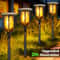 Flickering Flame Solar Garden Lights, Waterproof Solar Pathway Lights for Lawn and Yard