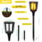 Flickering Flame Solar Garden Lights, Waterproof Solar Pathway Lights for Lawn and Yard