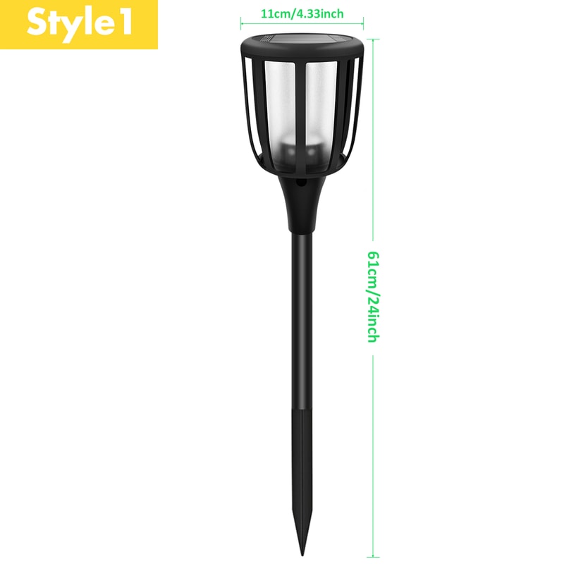 Flickering Flame Solar Garden Lights, Waterproof Solar Pathway Lights for Lawn and Yard