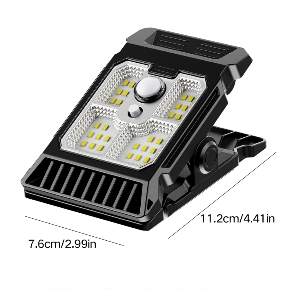 Human Body Sensing Outdoor Clip On Lawn Lamp Solar Powered Courtyard Lighting For Garden Multifunct 2