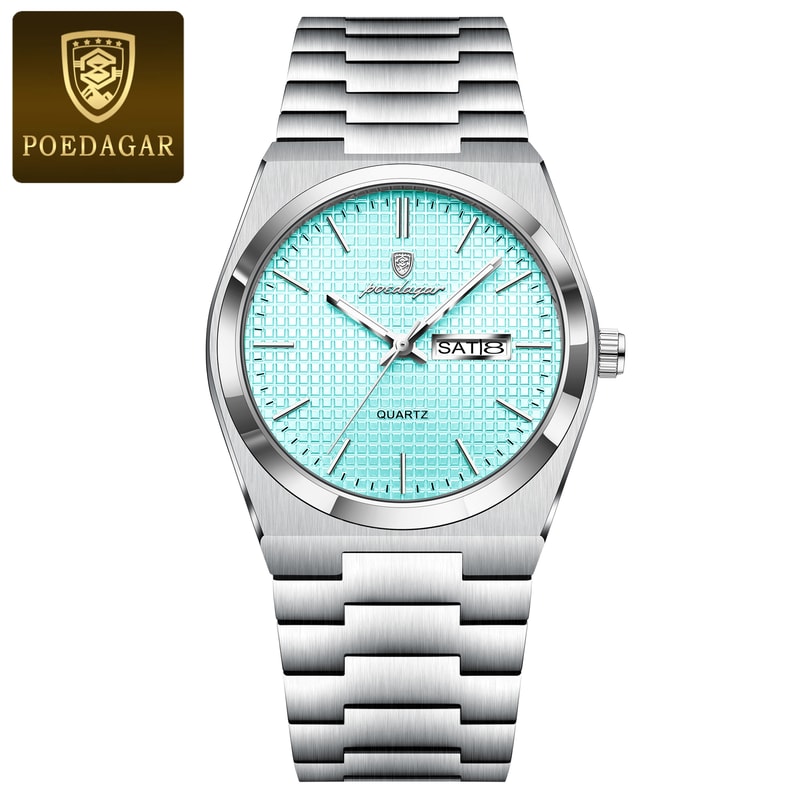 Original Luminous Men's Quartz Watch, Waterproof Stainless Steel, Fashionable Design