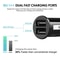 Fast Charging Dual USB Car Charger, 2 Port Cigarette Lighter Adapter, USB Power Adapter For All Smart Phones