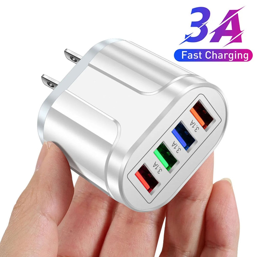 4 Port USB Wall Charger Fast Charger QC For IPhone Samsung Huawei Xiaomi Mobile Phone Adapter 0