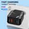 Fast Charging Lighted USB Universal QC30 Dual USB Port Adapter For Samsung IPhone Xiaomi Phones 1