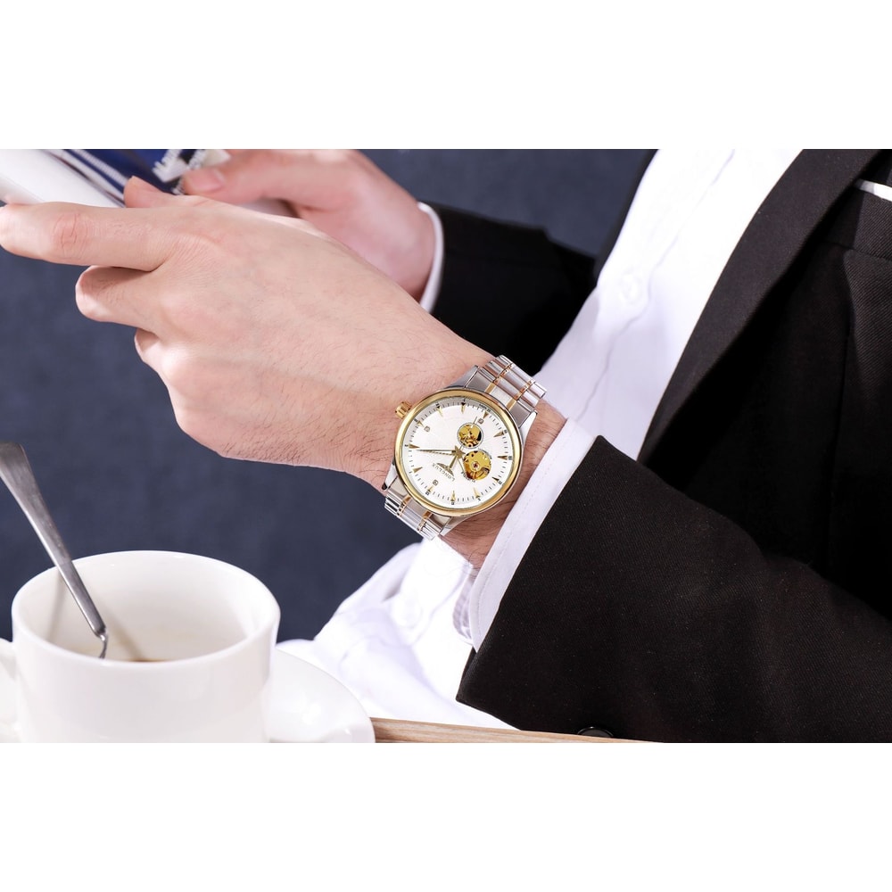 Elegant Luxury Watches For Men Waterproof Skeleton Automatic Mechanical Stainless Steel Business Gi 2