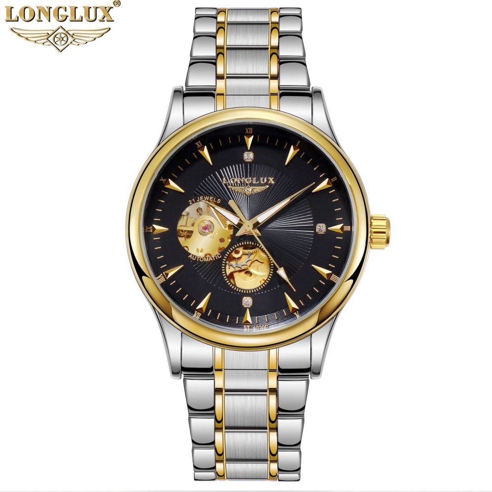 Elegant Luxury Watches For Men Waterproof Skeleton Automatic Mechanical Stainless Steel Business Gi 7