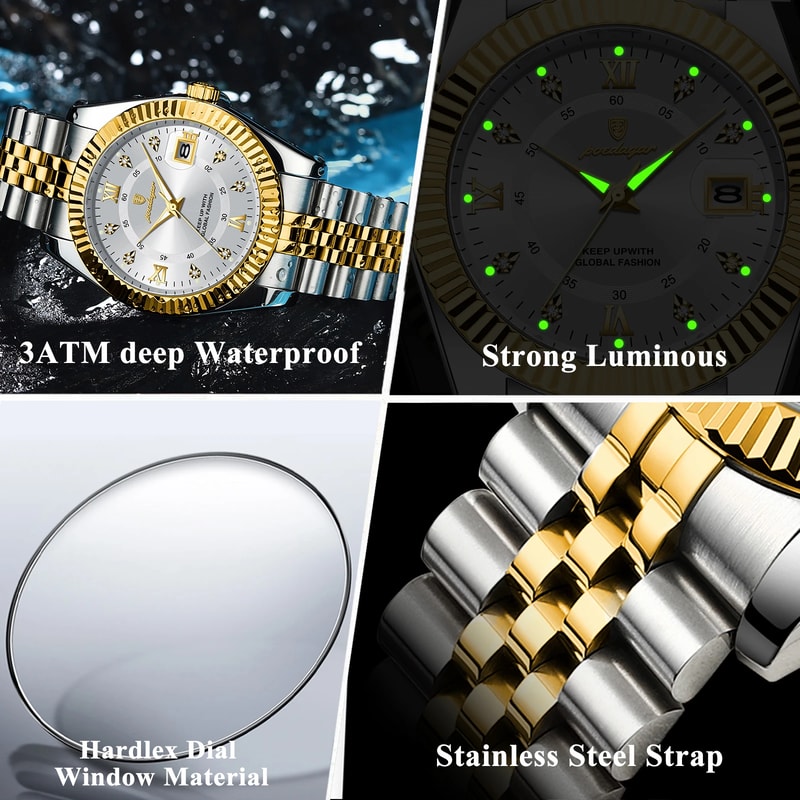 Waterproof Luxury Mens Quartz Watch Military Date Wristwatch Stainless Steel Fashion Watch 3