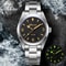 Luminous Mens Quartz Watches New Analog Watch With Bubble Mirror Glass Stainless Steel Bracelet 0