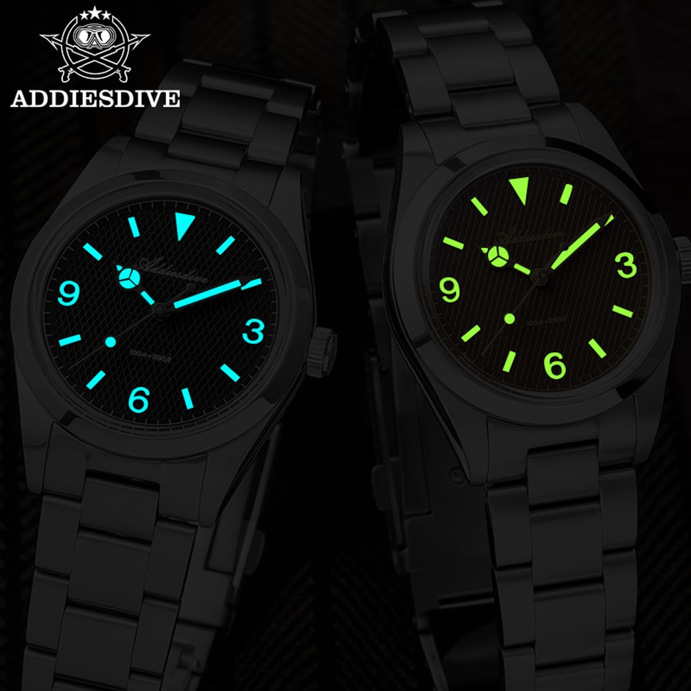 Luminous Mens Quartz Watches New Analog Watch With Bubble Mirror Glass Stainless Steel Bracelet 3