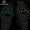 Luminous Mens Quartz Watches New Analog Watch With Bubble Mirror Glass Stainless Steel Bracelet 3