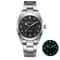 Luminous Mens Quartz Watches New Analog Watch With Bubble Mirror Glass Stainless Steel Bracelet 7