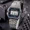 Men Women LED Digital Wristwatches Luxury Gold Silver Sports Military Watches Retro Steel Band Wris