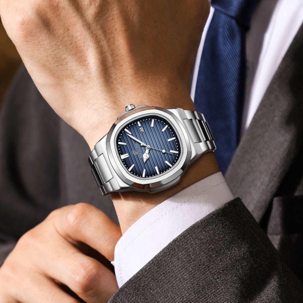 Chronograph Watch For Men Waterproof Luminous Luxury Man Wristwatch Stainless Steel Mens Quartz Wat 2