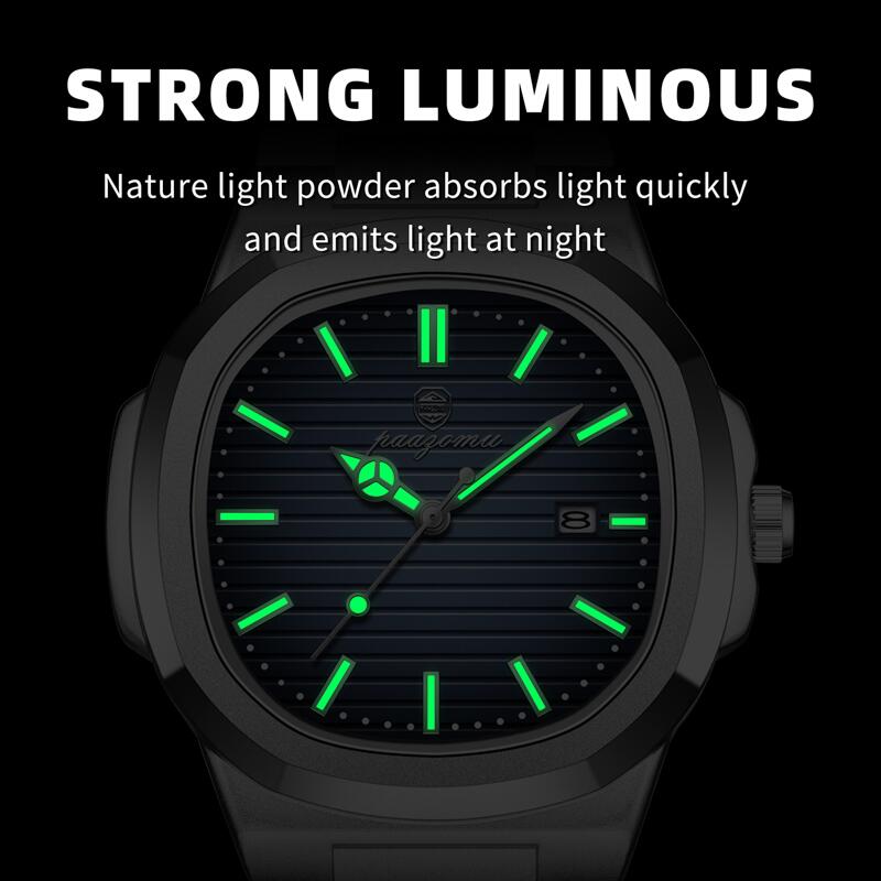 Chronograph Watch For Men Waterproof Luminous Luxury Man Wristwatch Stainless Steel Mens Quartz Wat 4