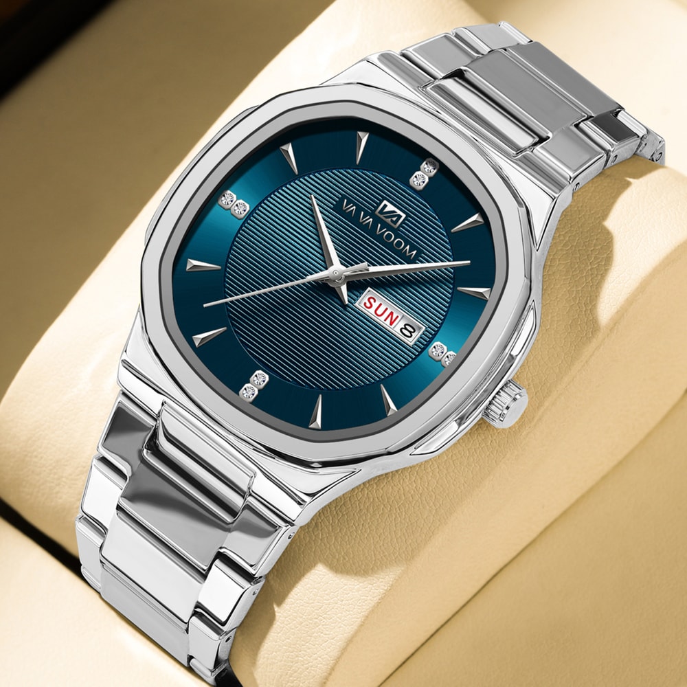 Gold Luxury Brand Men Rhinestone Watches Stainless Steel Waterproof Quartz Movement Business Watch 8